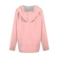 thumbnail image 3 of Chiccall Women's Hoodie Jacket Solid Oversized Comfy Full Zip Sweatshirt Outwears, 3 of 4