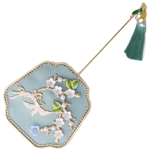 Abanico ritual cuadrado Abanico estilo chino Abanico para fotografía Abanico de mano Accesorios de fotografía Abanico de estilo chino para novia Abanico de flores redondo Abanico antiguo