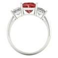 thumbnail image 4 of Three-Stone Engagement Ring for Women - 2.5ct Natural Garnet in 14K White Gold Promise Ring, 4 of 5