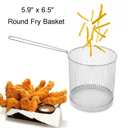 5.9"x6.5" Wire Round Frying Net Basket Strainer French Fries Potato Fryer Fried Food