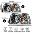 thumbnail image 7 of Lsque Four Running Horses Car Windshield Sun Shade | Accordion Folding Style Auto Shade for Car Truck SUV Van | Blocks UV Rays Sun Visor Protector | Small, 7 of 7