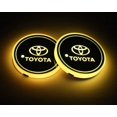 thumbnail image 4 of Paquete de 2 almohadillas LED para parachoques de coche, atmósfera de coche de montaña rusa con carga USB que cambia de 7 colores (Toyota), 4 of 5