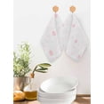 thumbnail image 2 of Easter Bunny Kitchen Dish Towels for Drying Dishes Set of 3, Pink Eggs Cute Rabbits Cartoon Waffle Weave Microfiber Hand Tea Bathroom Towels Quick Dry & Absorbent Towel 12x12, 2 of 7