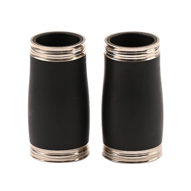 Clarinete de baquelita con tubo negro de dos secciones de metal para afinación de instrumentos musicales 62 mm