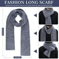 thumbnail image 5 of FZ FANTASTIC ZONE Womens Winter Warm Knit Beanie Hat Touchscreen Gloves Long Scarf Set with Fleece Lined Skull Caps Neck Scarves for Women Men,Navy Blue, 5 of 5
