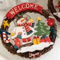 thumbnail image 5 of Christmas Decoration Props Wreath Holiday Decorations Welcome Doorplate Door Hanging Wall Hanging, 5 of 5