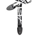 thumbnail image 3 of Walker & Williams TS-84 Black & White Stripes Guitar Strap, 3 of 6