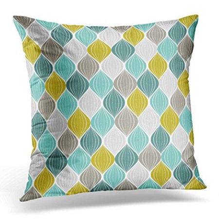 Breezat Throw Pillow Cover Yellow Modern Abstract Pattern