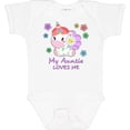 thumbnail image 3 of Inktastic My Auntie Loves Me- cute unicorn Boys or Girls Baby Bodysuit, 3 of 5