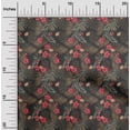 thumbnail image 2 of oneOone Polyester Spandex Black Fabric Tropical Dress Material Fabric Print Fabric By The Yard 56 Inch Wide, 2 of 5