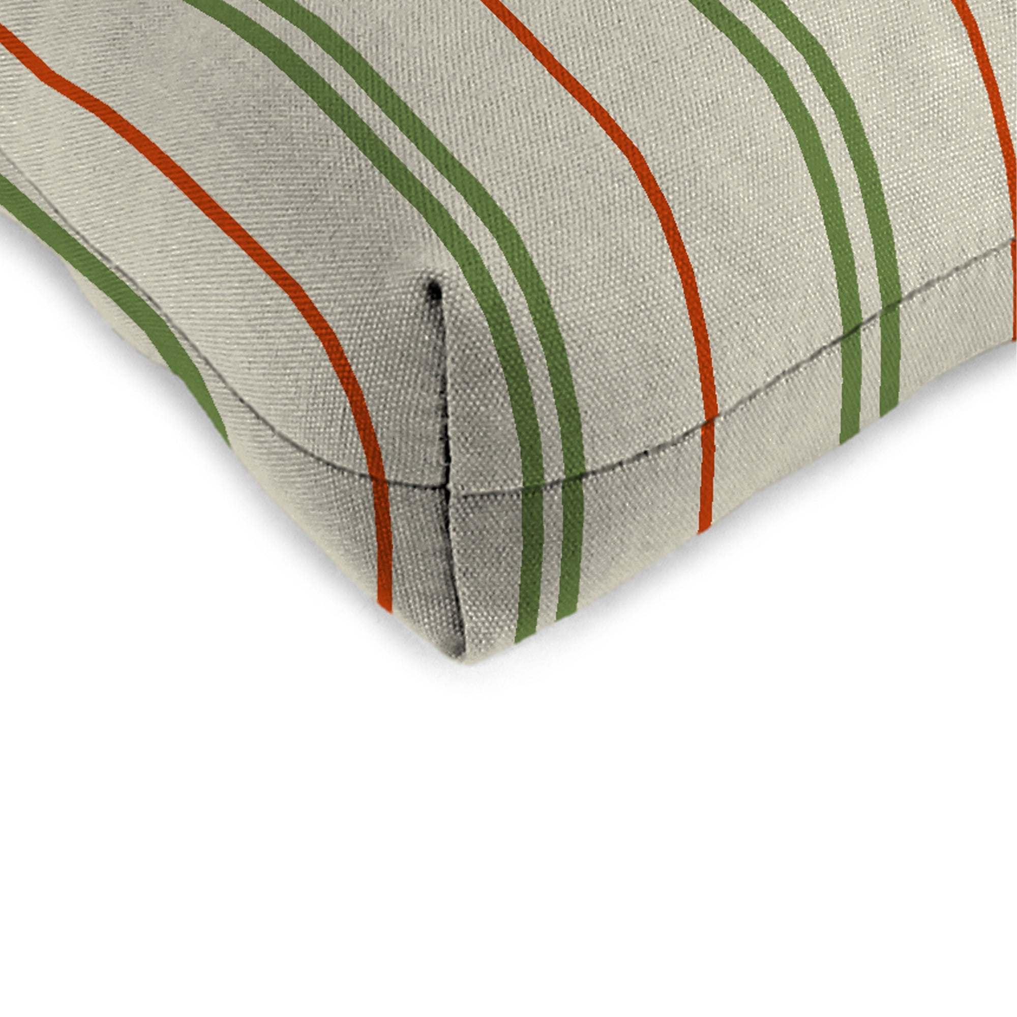 Jordan Manufacturing 19" x 19" Gallan Cedar Grey Stripe Square Tufted Contoured Outdoor Wicker Seat Cushion (2 Pack)