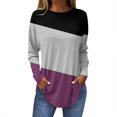 thumbnail image 2 of kytmyeq Women's Loose Round Neck Print Long Sleeve T-Shirt Top Pullover, 2 of 5