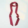 thumbnail image 2 of BRICH Women's Polka Dot Long Neckerchief Pure Scarf Necktie Handbag Wrap Handle Satin Belt Red One Size, 2 of 2