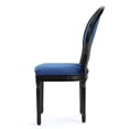 thumbnail image 3 of Noble House Phinnaeus Indoor FrenchVelvet Dining Chairs, Set of 2, Navy Blue, 3 of 10