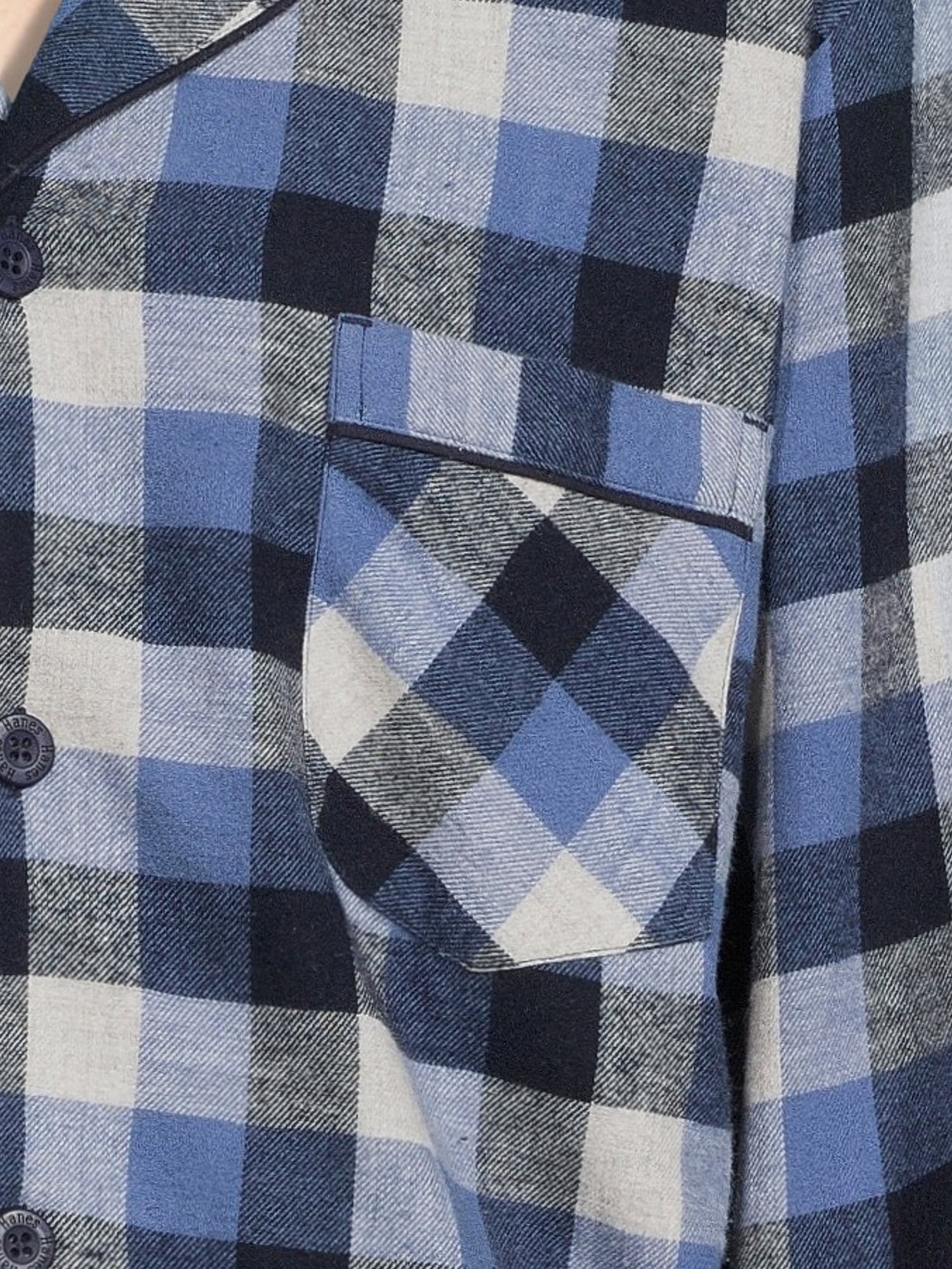 Hanes Men's and Big Men’s 100% Cotton Flannel Pajama Set, 2-Piece, Sizes S-5XL