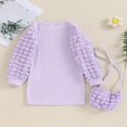 thumbnail image 4 of Automne Hiver Chaud Filles Tricot Princesse Vêtements Duveteux Manches Longues Robe Chandail avec Sac, 4 of 9