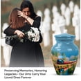 thumbnail image 4 of Train Funeral Cremation Urns For Human Ashes Adult Female - Green Mini Urn For Ashes For Women - Little Blue Urns For Adult Male - Keepsake Tiny Urn For Mom - 3 Inch, 4 of 7