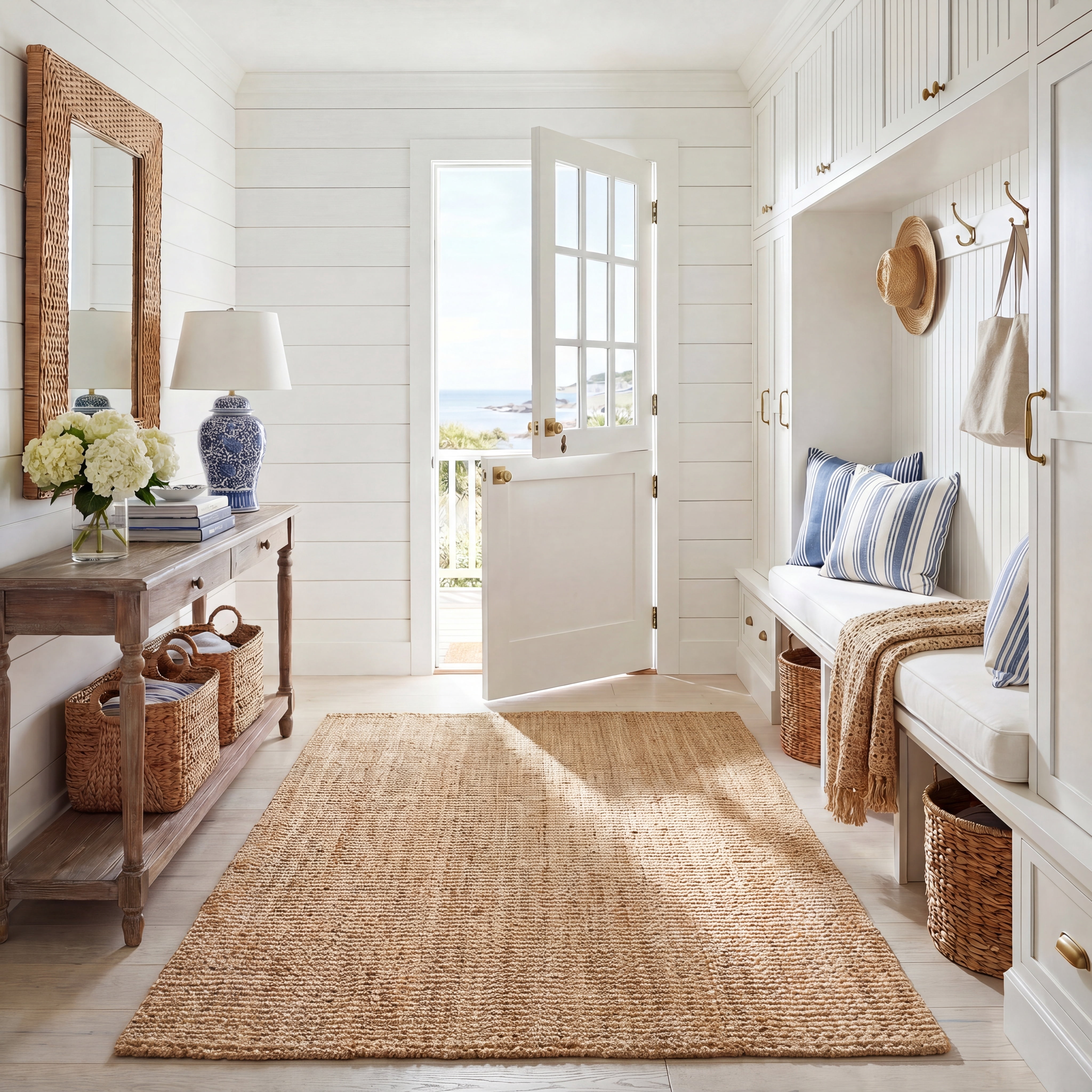Safavieh Natural Fiber Malcolm Solid Area Rug, Natural, 6' x 9'