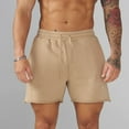 thumbnail image 3 of YOUNGLA Summer New Men's Shorts Sports Fitness Casual Five-Point Shorts Terry Fabric Embroidered Shorts, 3 of 9