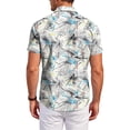thumbnail image 4 of QHRMKOG Beach Shirts for Men Relaxed Fit Tropical Print Short Sleeve Hawaiian Shirts Breathable Holiday Button Down Beach Shirts Summer Casual Shirt White 4XL, 4 of 6