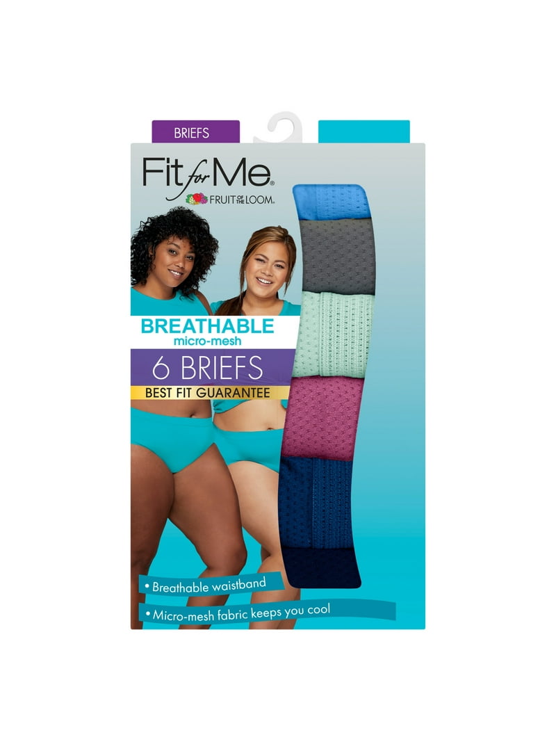 Fruit of the Loom Women's Plus Size Micro Mesh Breathable Brief