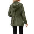 thumbnail image 5 of Seyurigaoka Women Jacket Solid Color Hooded Long Sleeve Slim-Waist Sports Coat, 5 of 8