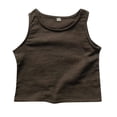 thumbnail image 2 of UACY Toddler Kids Tank Tops Cotton Linen Summer Crewneck Sleeveless Tee Tops Boys Girls Loose Breathable Plain Basic Shirts ﻿ (JN, 4-5 Years), 2 of 5