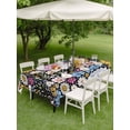 thumbnail image 3 of Outdoor Tablecloth with Umbrella Hole and Zipper, Sunflower Rectangle Table Cloth 52x70 Inch Waterproof Tablecloth, Colorful Flowers Summer Botanical Picnic Table Cover for Patio Camping, 3 of 7