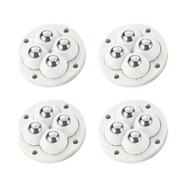 Yhmxh Utensilios de cocina Con ruedas universales autoadhesivas, se fijan a la parte inferior de diversos artículos y son fáciles de mover (paquete de 4, 4 poleas de bolas). Muebles para cocina