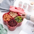 thumbnail image 4 of Plato de frutas dividido, almacenamiento de artículos de Año Nuevo, hogar, sala de estar, nueces, refrigerio, mesa de café, caja de almacenamiento de dulces, plato de dulces, fruta nueva, 4 of 6