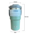 thumbnail image 5 of Copa De Agua Taza de paja de acero inoxidable 304 con doble aislamiento para coche Ice Tyrant Cup de 600 ml verde Sywqhk Libre de BPA, 5 of 5