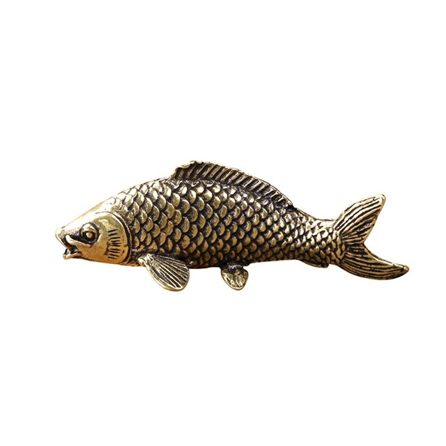 Injueey Adorno de pez Feng Shui hecho en cobre para decoración del hogar, no tóxico y ecológico, latón macizo, Año Nuevo Decoración del hogar