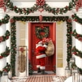 thumbnail image 6 of SLYNSHome Christmas Door Cover Holiday Decorations,Santa Claus Print Door Covers Washable Front Festive Door Cover For Home Indoor Outdoor Party Supplies, 6 of 7