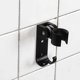 thumbnail image 2 of Brillar Soporte para cabezal de ducha - Soporte para varita de ducha Soporte de pared ajustable Soporte para ducha de baño de acero inoxidable con 2 ganchos (negro), 2 of 5