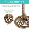 thumbnail image 6 of Water Fountain and Birdbath Solar Powered Polyresin Vintage Bronze/Green Outdoor Pond Fountain Combo Set Freestanding Bird Feeders for Garden Patio Deck or Yard, 6 of 6