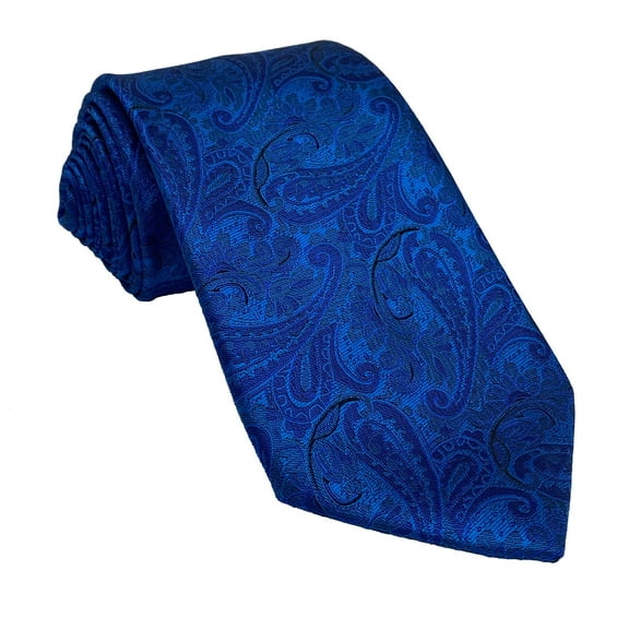 Men’s Paisley Royal Formal Satin Self-Tie Necktie in a Variety of Colors by Spencer J’s Signature Satin Collection