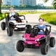 thumbnail image 2 of Costway Camión para niños de 12 V con control remoto para padres, 3 velocidades y función de marcha atrás y avance, color rosa, 2 of 3