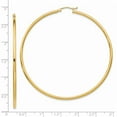 thumbnail image 3 of 14K Yellow Gold Earring Hoop Women'S 65 mm Polished 2.5Mm Lightweight Tube Earrings, 3 of 3