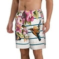 thumbnail image 2 of Disketp Men'S Swim Trunks Hawaiian Breathable Surf Beach Swimsuits Mesh Lining Beach Shorts With Pockets-Bird And Floral, 2 of 9