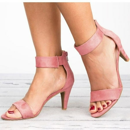 

Women s Thin High Heels Sandals Summer Ankle Strap Ladies Pumps Roman Shoes