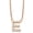 Rose Gold, variant on Initial Letter E Necklace, Moissanite, 925 Sterling Silver, Sterling Silver