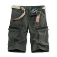 thumbnail image 2 of IROINNID Reduced Cargo Shorts for Men Summer Outdoors Patchwork Color Button Pocket Sport Shorts Pants,Olive Green, 2 of 8