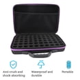 thumbnail image 3 of Organizador de aceites esenciales, 60 rejillas, caja de almacenamiento de botellas, bolso de viaje con cremallera de EVA, morado Speravity HA004994-01, 3 of 7