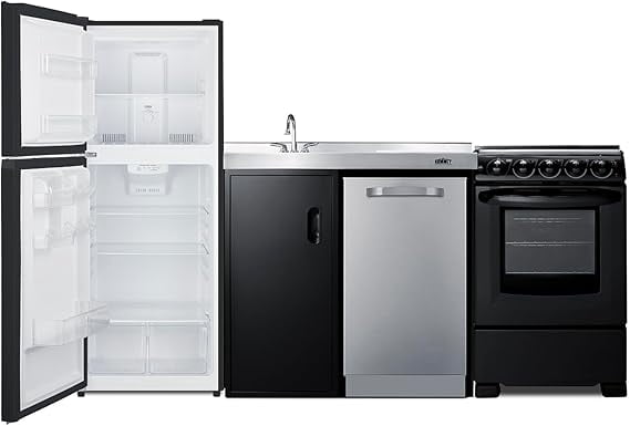 80" Wide All-In-One Kitchenette with Range and Dishwasher