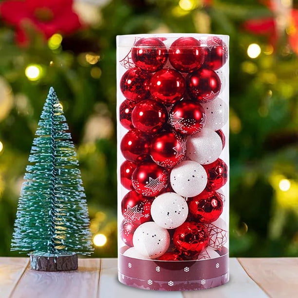 Adornos de de Navidad de 2,36 pulgadas, de adornos de 50 piezas, colgantes exquisitos pintados a prueba de golpes para la decoración de Macarena Bolas de navidad