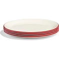 thumbnail image 2 of Made In Cookware - 10" Dinner Plates - Set of 4 - White With Red Rim - Porcelain - Crafted in England, 2 of 7