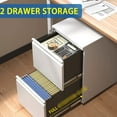thumbnail image 4 of Mobile Filing Cabinet, 2 Drawers | Office Use with Locking Function | Compact Metal Design | Prevents Document Mix - up, 4 of 6