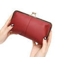 thumbnail image 6 of Royal Bagger Elegant Vintage Genuine Leather Clutch for Women, Slim Evening Bag with Kiss Lock, Phone Wallet & Coin Pocket, 6 of 9
