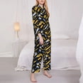 thumbnail image 3 of Pofeuu Repair tools Print Womens Pajamas Set Long Sleeve Sleepwear Button Down Nightwear Soft Pj Lounge Sets Button Down Pajamas Women-XX-Large, 3 of 7