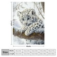 thumbnail image 4 of Autua Snow Leopard Throw Blanket Soft Plush Blankets for All Seasons Flannel Fabric Heat Transfer Printing Multiple Sizes High Quality Material Multi-Purpose Easy Care 40x50in, 4 of 6